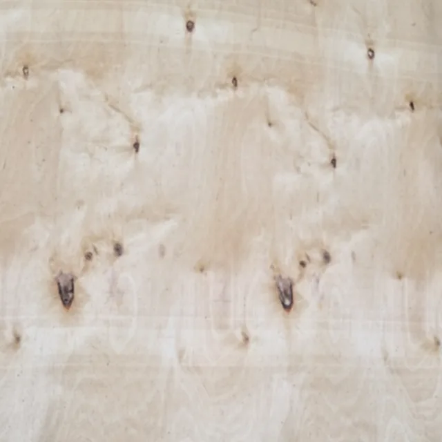 D grade birch veneer sheet with open knots